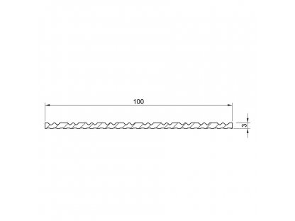 Čierna gumová protišmyková ochranná podložka (pás) na prepravu tovaru FLOMA - 60 mx 10 cm x 3 mm