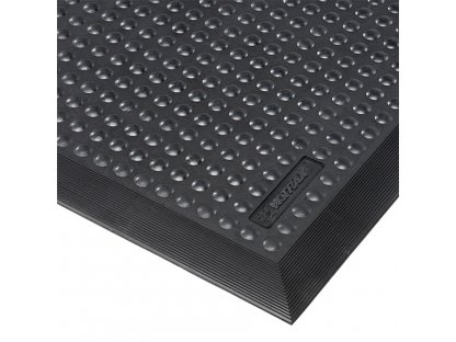 Čierna gumová protiúnavová rohož Skystep, ESD - 60 x 90 x 1,3 cm