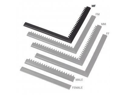 Čierna nábehová hrana "samec" "samica" MF Safety Ramps D12/C1,2 Nitrile - 100 x 5 cm