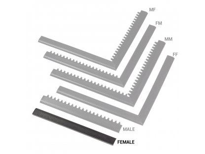 Čierna nábehová hrana "samica" MF Safety Ramps D12/C1,2 Nitrile - 50 x 5 cm