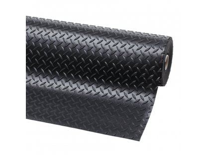 Čierna protišmyková rohož Diamond Plate Runner - 2280 x 122 x 0,47 cm