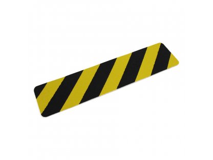 Čierno-žltá korundová protišmyková páska (pás) FLOMA Super Hazard - 15 x 61 cm hrúbka 1 mm