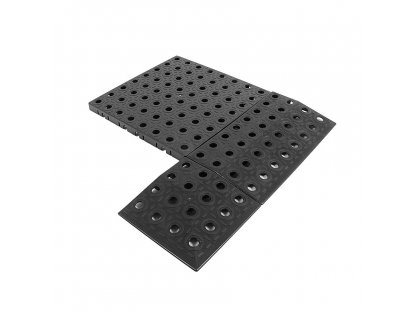 Čierny polyetylénový nájazd AvaTile AT-STD - 25 x 13,7 x 1,6 cm