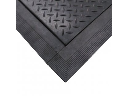 Gumová nábehová hrana pre rohož Diamond Plate Tile - 98,5 x 7,5 cm