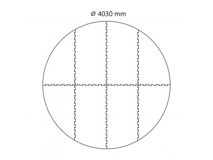 Gumová ochranná tlmiaca kruhová podložka pod bazén, vírivku FLOMA PoolPad - priemer 403 cm x 0,8 cm