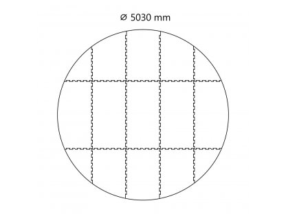 Gumová ochranná tlmiaca kruhová podložka pod bazén, vírivku FLOMA PoolPad - priemer 503 cm x 0,8 cm