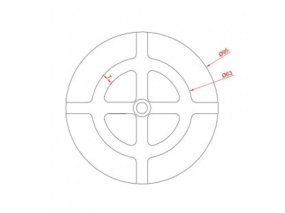 Gumová podložka zdviháka pre ručné pojazdné zdviháky FLOMA RP117 - priemer 9,5 cm x 2,3 cm