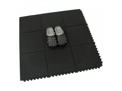 Gumová protiúnavová rohož FLOMA Solid Top Tile - 91,5 x 91,5 x 1,6 cm