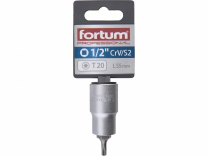 Hlavica zástrčná TORX, TX20, 1/2”, FORTUM