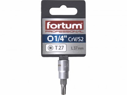 Hlavica zástrčná TORX, TX27, 1/4”, FORTUM