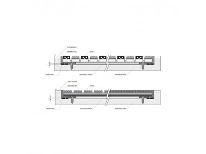 Hliníkový rám pre vstupné rohože a čistiace zóny 60 x 260 cm - 30 x 20 x 2 mm