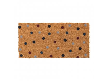 Kokosová vnútorná čistiaca vstupná rohož FLOMA Ruco Dots - 25 x 50 x 1,5 cm