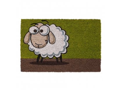 Kokosová vnútorná čistiaca vstupná rohož FLOMA Ruco Sheep - 40 x 60 x 1,5 cm