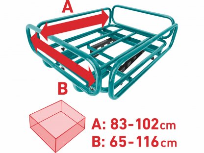Korba rúrková nastaviteľná, 65-102 x 85-116cm, pre 8791590, EXTOL INDUSTRIAL