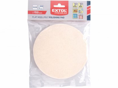 Kotúč leštiaci filcový so suchým zipsom, Ø150x7mm, EXTOL PREMIUM