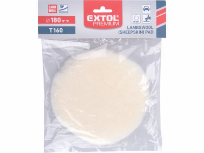 Kotúč leštiaci ovčie rúno, T160, Ø180mm, EXTOL PREMIUM