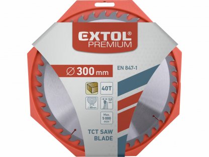 Kotúč pílový s SK plátkami, Ø300x3,2x30mm, 40z, EXTOL PREMIUM