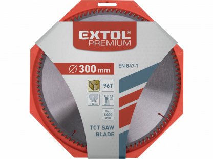 Kotúč pílový s SK plátkami, Ø300x3,2x30mm, 96z, EXTOL PREMIUM