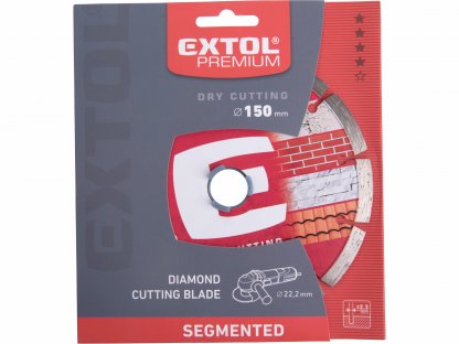 Kotúč rezný diamantový segmentový, 150mm, EXTOL PREMIUM