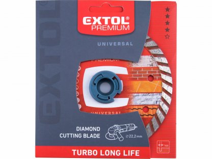 Kotúč rezný diamantový Turbo Long Life, 150mm, EXTOL PREMIUM