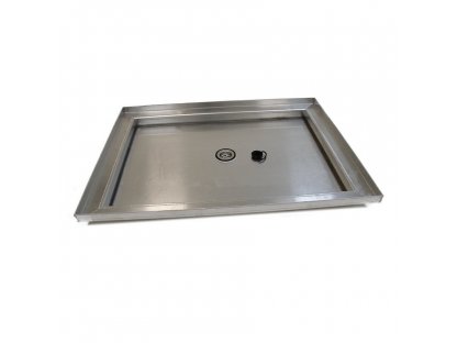 Kovová vonkajšia čistiaca vstupná rohož s odtokovou vaňou FLOMA SteelMat - 60 x 80 x 2,5 cm