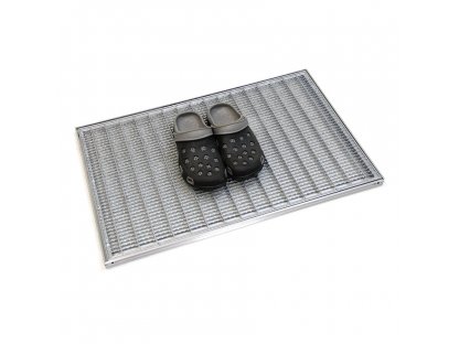 Kovová vonkajšia čistiaca vstupná rohož s rámom FLOMA SteelMat - 50 x 75 x 2,2 cm