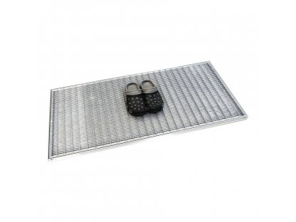 Kovová vonkajšia čistiaca vstupná rohož s rámom FLOMA SteelMat - 60 x 120 x 2,5 cm