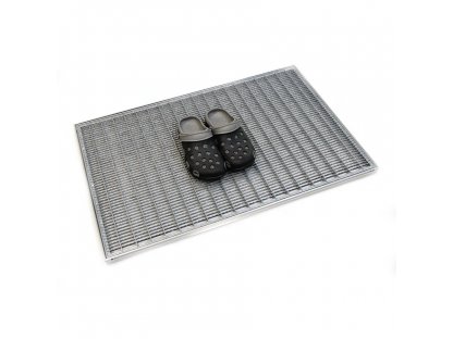 Kovová vonkajšia čistiaca vstupná rohož s rámom FLOMA SteelMat - 60 x 90 x 2,5 cm