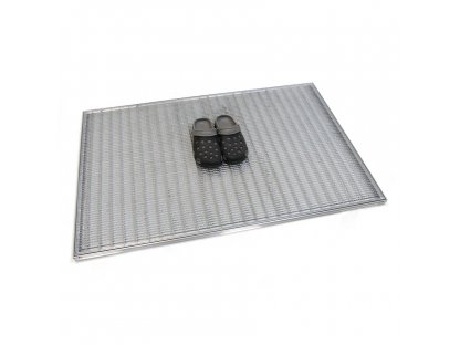 Kovová vonkajšia čistiaca vstupná rohož s rámom FLOMA SteelMat - 80 x 120 x 2,5 cm