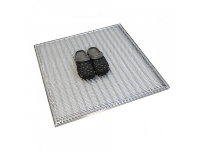 Kovová vonkajšia čistiaca vstupná rohož s rámom FLOMA SteelMat - 80 x 80 x 2,5 cm