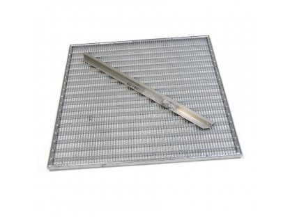 Kovová vonkajšia čistiaca vstupná rohož s rámom FLOMA SteelMat - 80 x 80 x 2,5 cm