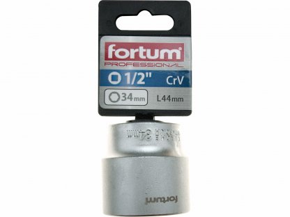 Kľúč nástrčný, 34mm, 1/2”, FORTUM