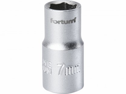 Kľúč nástrčný, 7mm, 1/4”, FORTUM