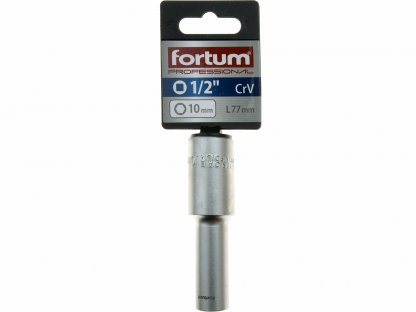 Kľúč nástrčný predĺžený, 10mm, 1/2”, FORTUM