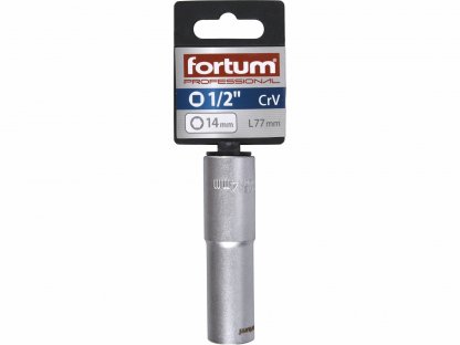 Kľúč nástrčný predĺžený, 14mm, 1/2”, FORTUM