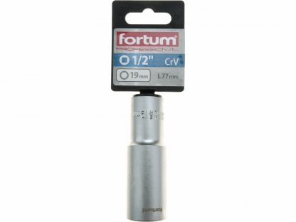 Kľúč nástrčný predĺžený, 19mm, 1/2”, FORTUM