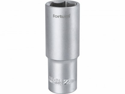 Kľúč nástrčný predĺžený, 22mm, 1/2”, FORTUM