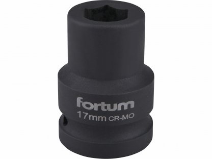 Kľúč nástrčný rázový, 17mm, 3/4”, FORTUM