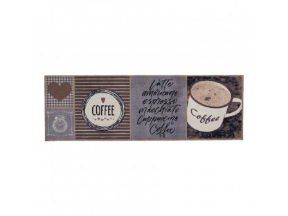 Kuchynský prateľný koberec FLOMA Coffee - 50 x 150 x 0,5 cm