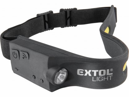 Lampa čelová nabíjateľná 350lm, COB + XPE LED, 1,2Ah Li-pol, EXTOL LIGHT