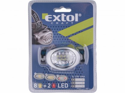 Lampa čelovka, 8x LED, 3 stupne svietivosti, EXTOL CRAFT