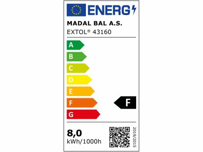 Lampa stolová s LED a lupou, 2400lm, USB napájanie, čierna, EXTOL LIGHT