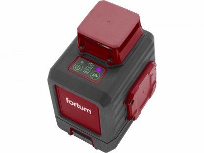 Laser líniový, krížový samonivelačný, zelený, 1D1V(1H360+1V), Li-ion akumulátor, FORTUM