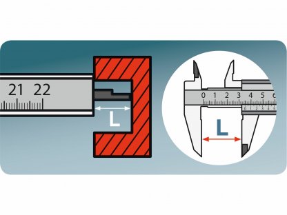 Meradlo posuvné kovové, 0-200mm, EXTOL PREMIUM