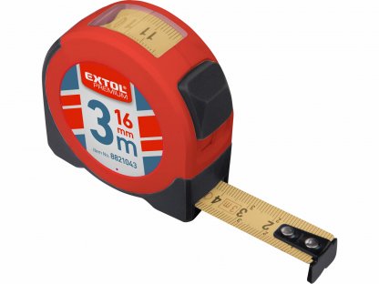 Meter zvinovací s okienkom, 3m/16mm, EXTOL PREMIUM