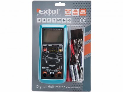 Multimeter digitálny s automatickou voľbou rozsahov, EXTOL PREMIUM