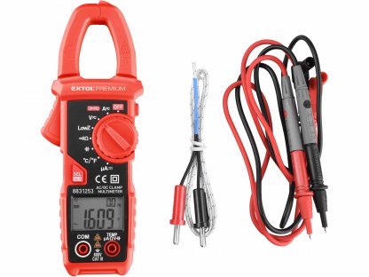 Multimeter kliešťový s automatickou voľbou rozsahov, True RMS, EXTOL PREMIUM