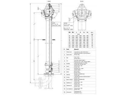 Nadzemný hydrant s nerezovým stĺpom 8855 DN80