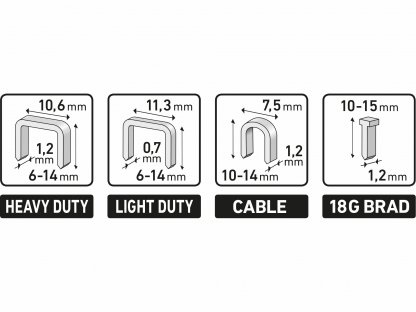 Pištoľ sponkovacia 4-funkčná, dĺžka spony 6-10mm/6-14mm, EXTOL PREMIUM