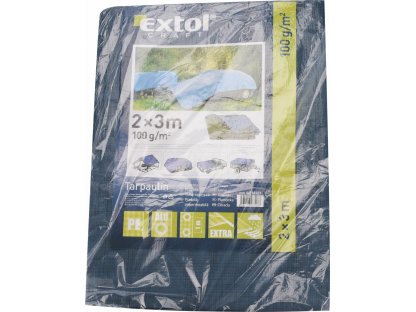 Plachta zakrývacia PE 100g/m², 10x15m, PE, EXTOL CRAFT